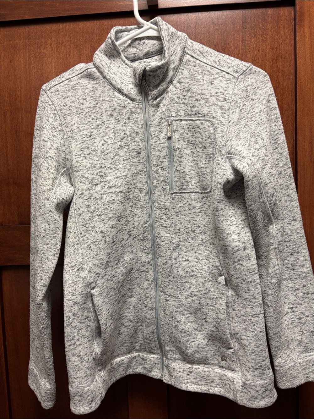 Calvin Klein Light Heather Gray Full-Zip Shirt Jacket